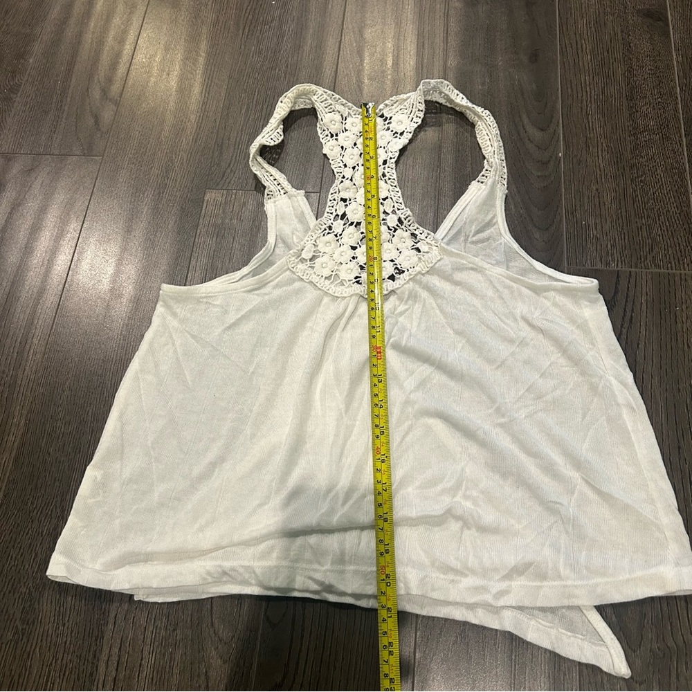 Elegant White Asymmetrical Blouse with Bib Collar - Picture 7 of 7